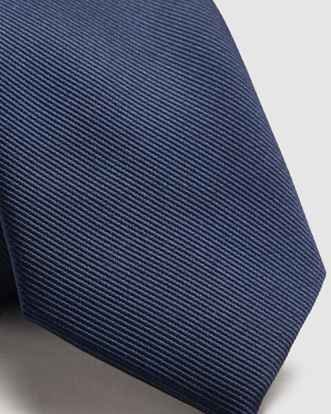 Diagonal Drill Tie, Navy, hi-res